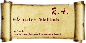 Rössler Adelinda névjegykártya